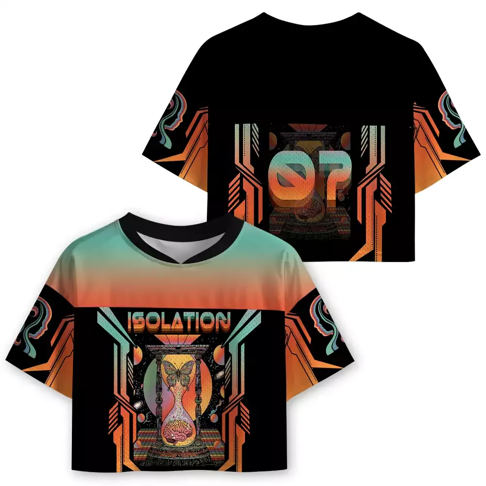 Soulisfree Solitary Mind Cropped Mesh Jersey