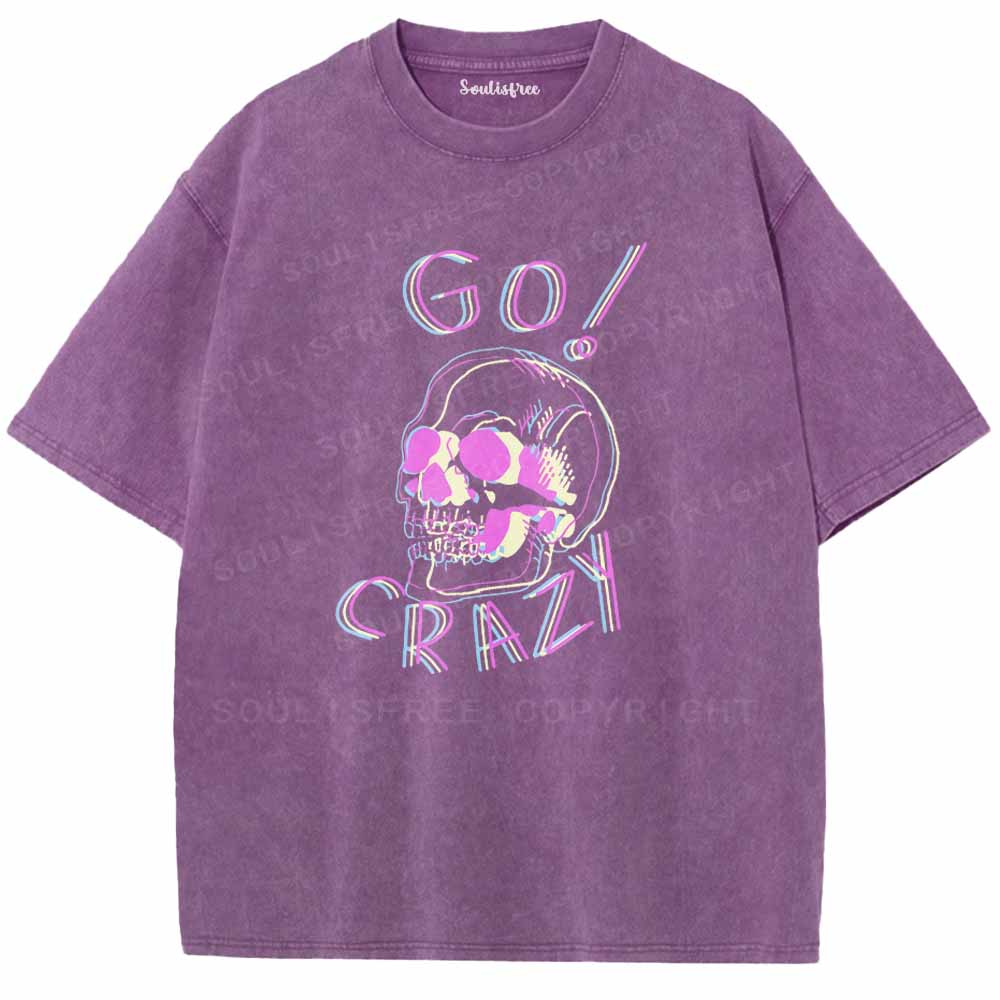 Soulisfree   GO! CRAZY Washed Tee