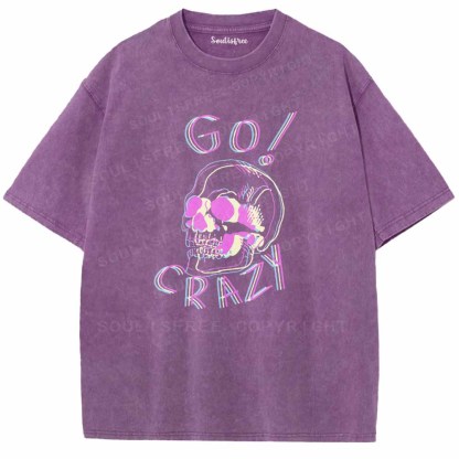 Soulisfree   GO! CRAZY Washed Tee