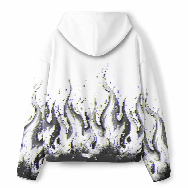 Soulisfree Glitch Flames All-Over Print Hoodie