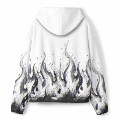 Soulisfree Glitch Flames All-Over Print Hoodie