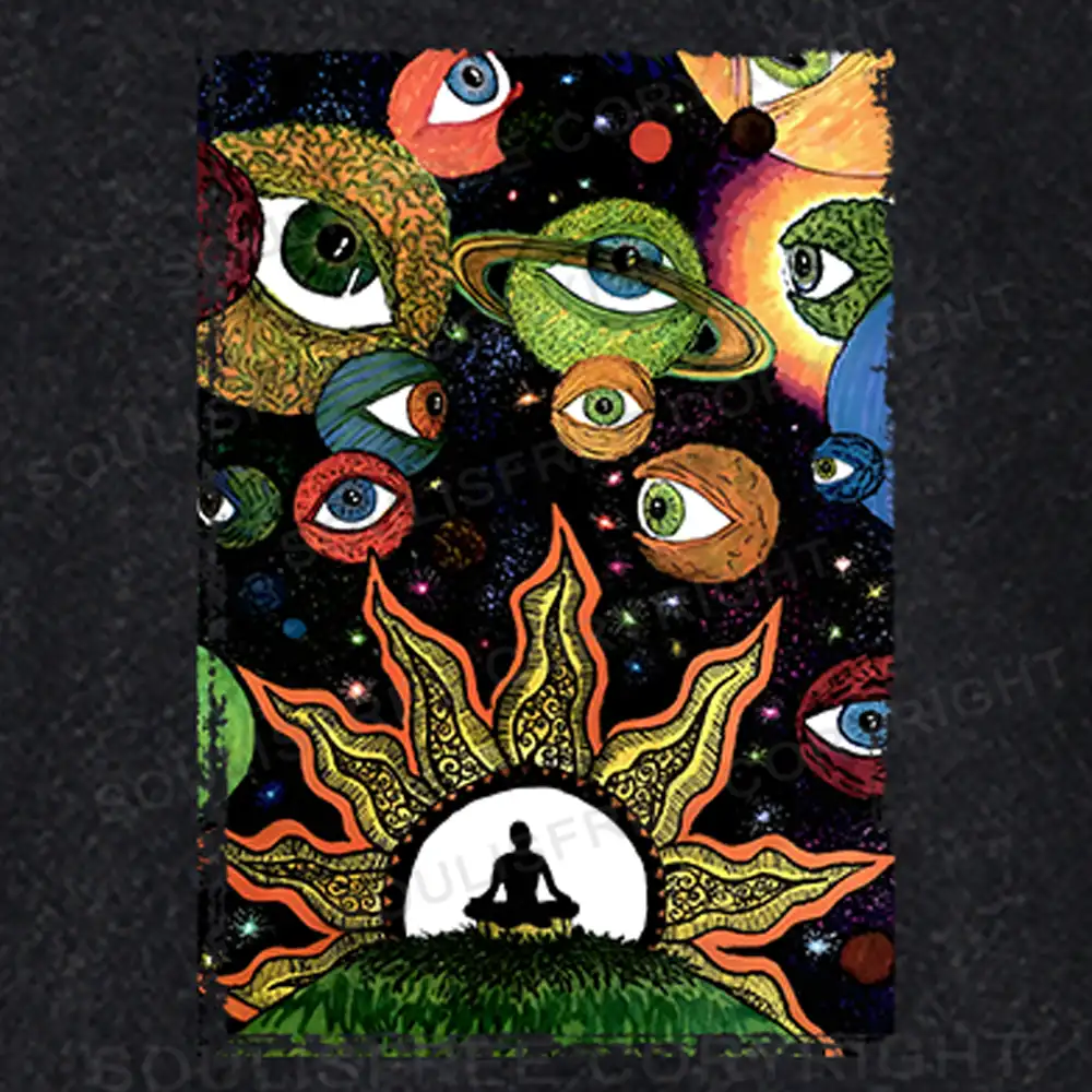 Meditation Of The Sun And Moon Washed Hoodie