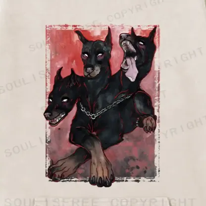 Doberman In The Dark Washed Hoodie