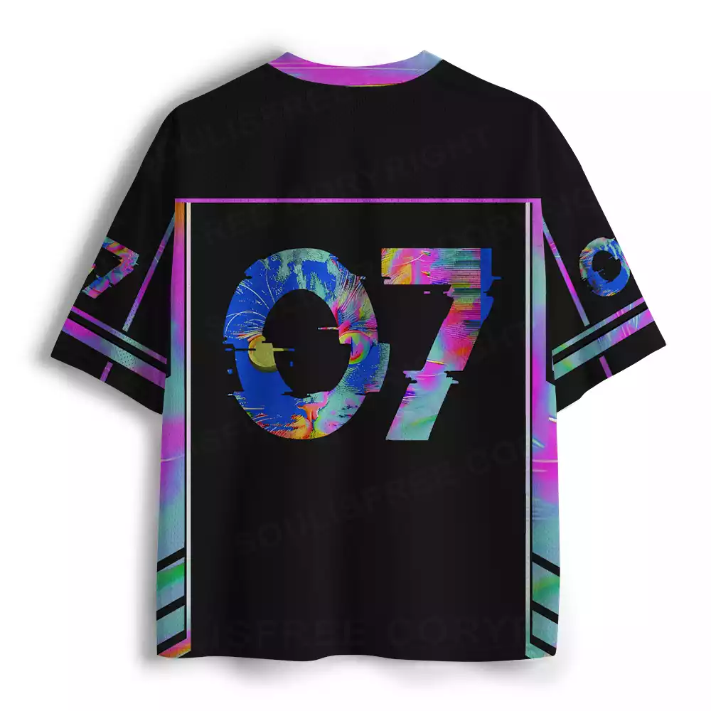 Glitch Chromatic Cat Mesh Jersey