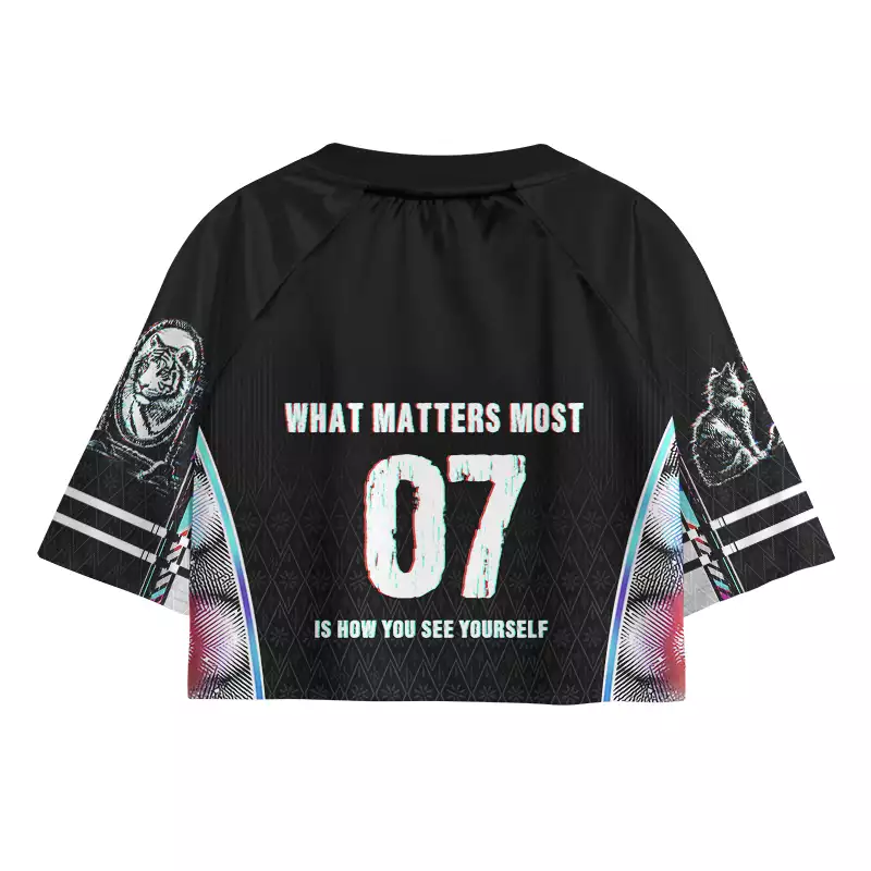 Soulisfree WHAT MATTERS MOST IS HOW YOU SEE YOURSELF Cropped Jersey