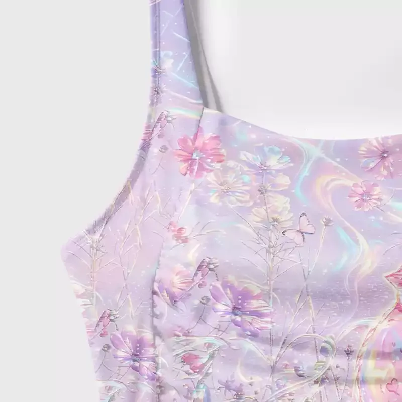 Soulisfree Iridescent Floral Fantasy One‑Piece Swimsuit
