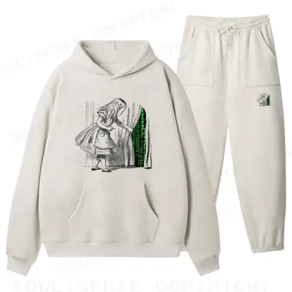 Wandering Into The Digital World Fleece Hoodie Set