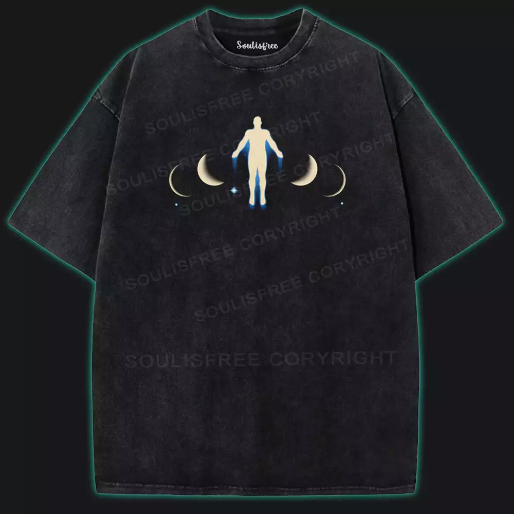 Evolve with the Moon Washed Space T-shirt