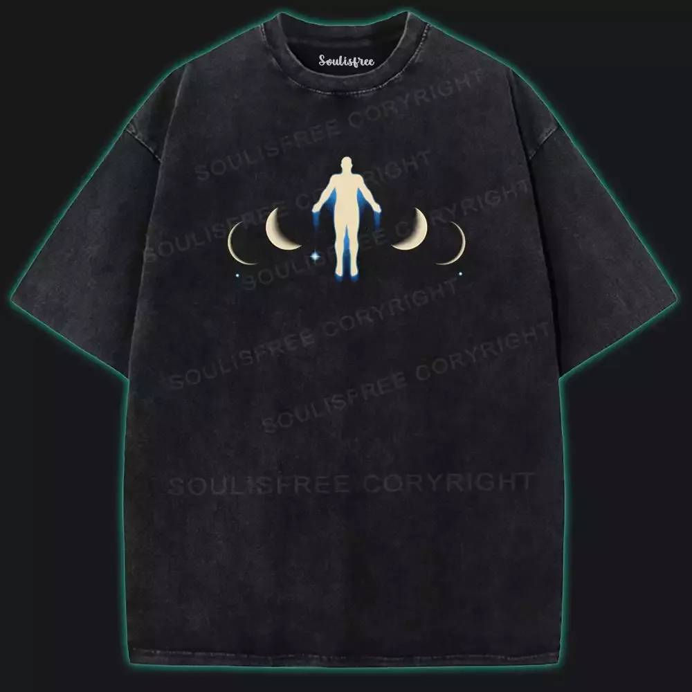 Designed Evolve with the Moon Washed Space T-shirt