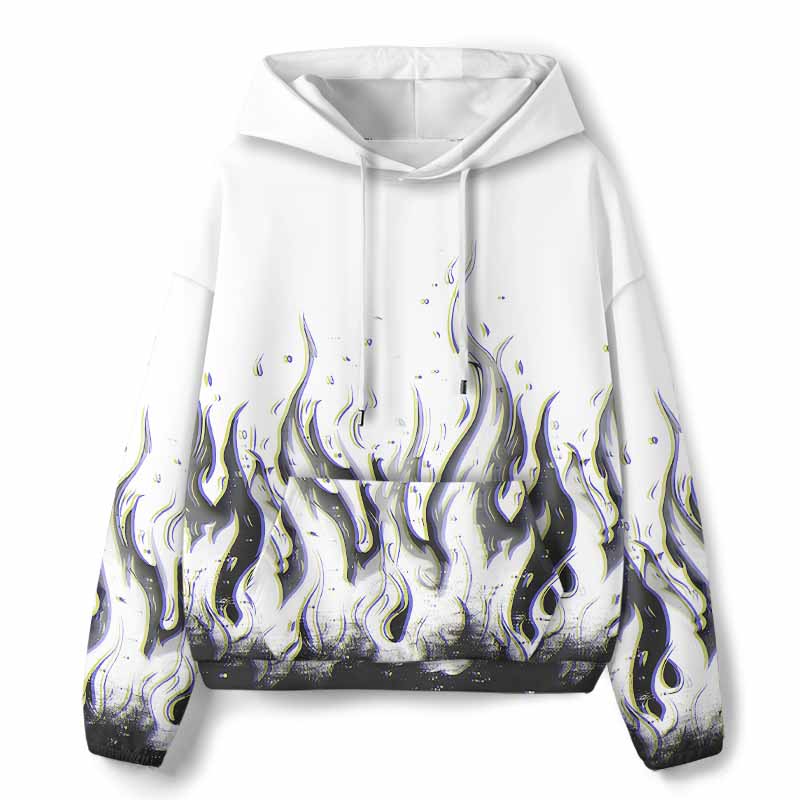Soulisfree Glitch Flames All-Over Print Hoodie