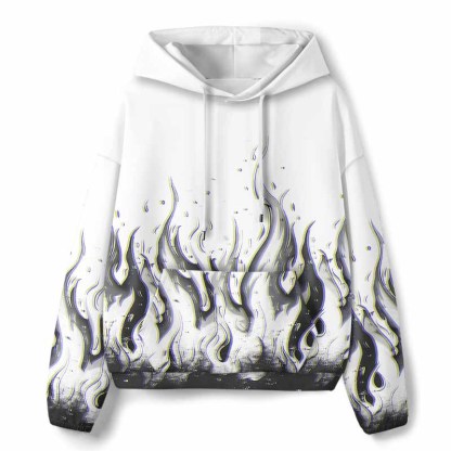 Soulisfree Glitch Flames All-Over Print Hoodie