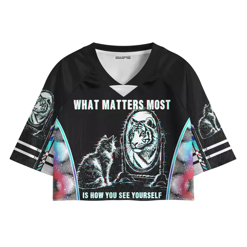 Designed Soulisfree WHAT MATTERS MOST IS HOW YOU SEE YOURSELF Cropped Jersey