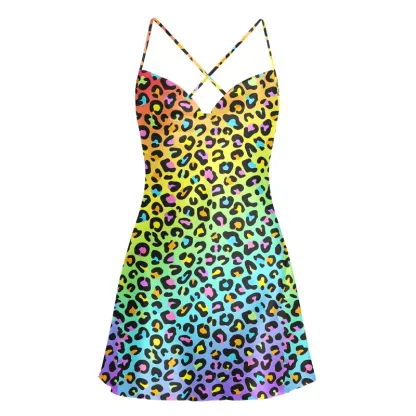 Soulisfree Chromatic Wild Cowl Neck Satin Mini Dress