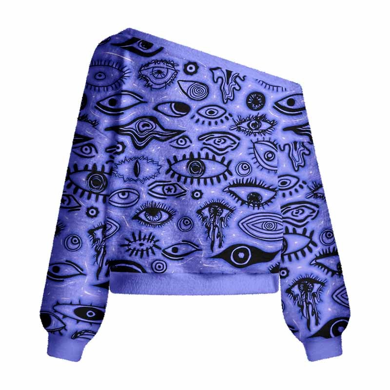 Soulisfree VISION BEYOND REALITY Women's Fuzzy Crewneck Sweater