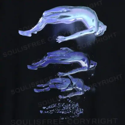 The Escape Of Consciousness Color Block Raglan Long Sleeve Crop Top