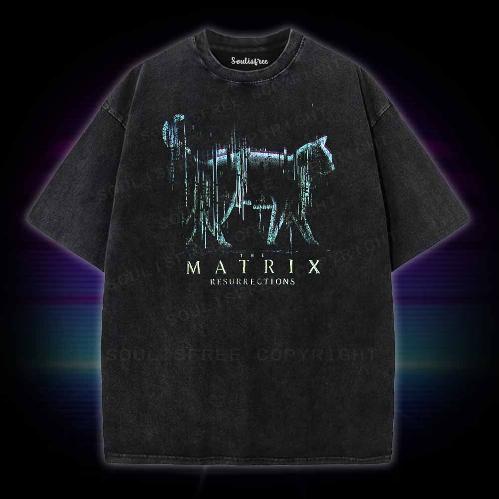 Soulisfree Digital Cat Washed Tee