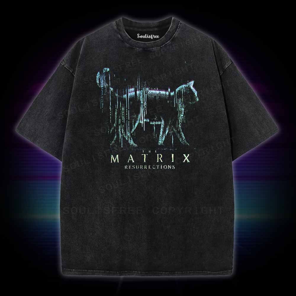 Soulisfree Digital Cat Washed Tee