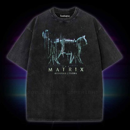Soulisfree Digital Cat Washed Tee