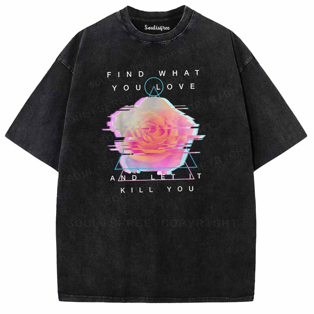 Soulisfree Glitch Bloom & Obsessed Love Washed Tee