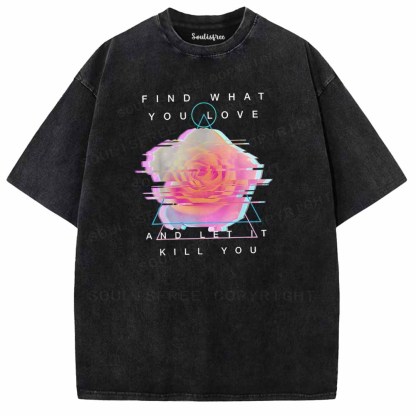Soulisfree Glitch Bloom & Obsessed Love Washed Tee