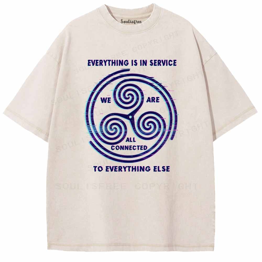Soulisfree EVERYTHING IS IN SERVICE Washed Tee