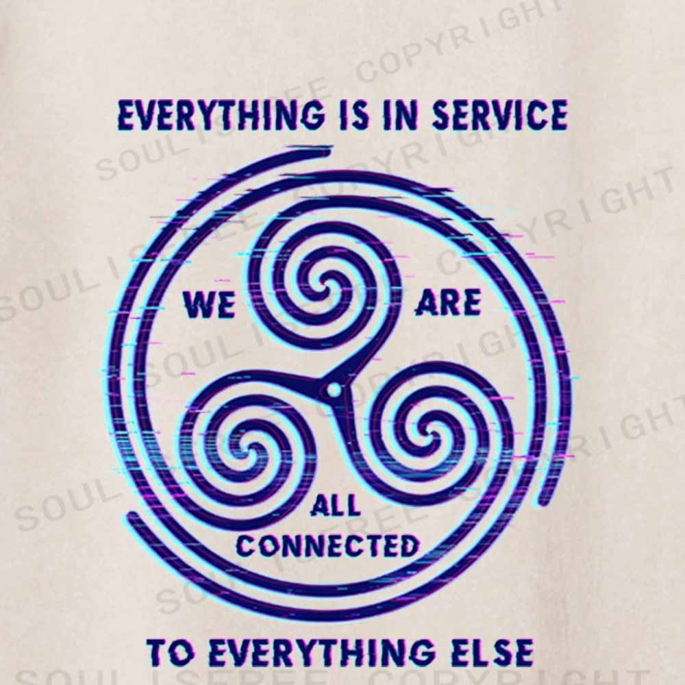 Soulisfree EVERYTHING IS IN SERVICE  Washed Tee