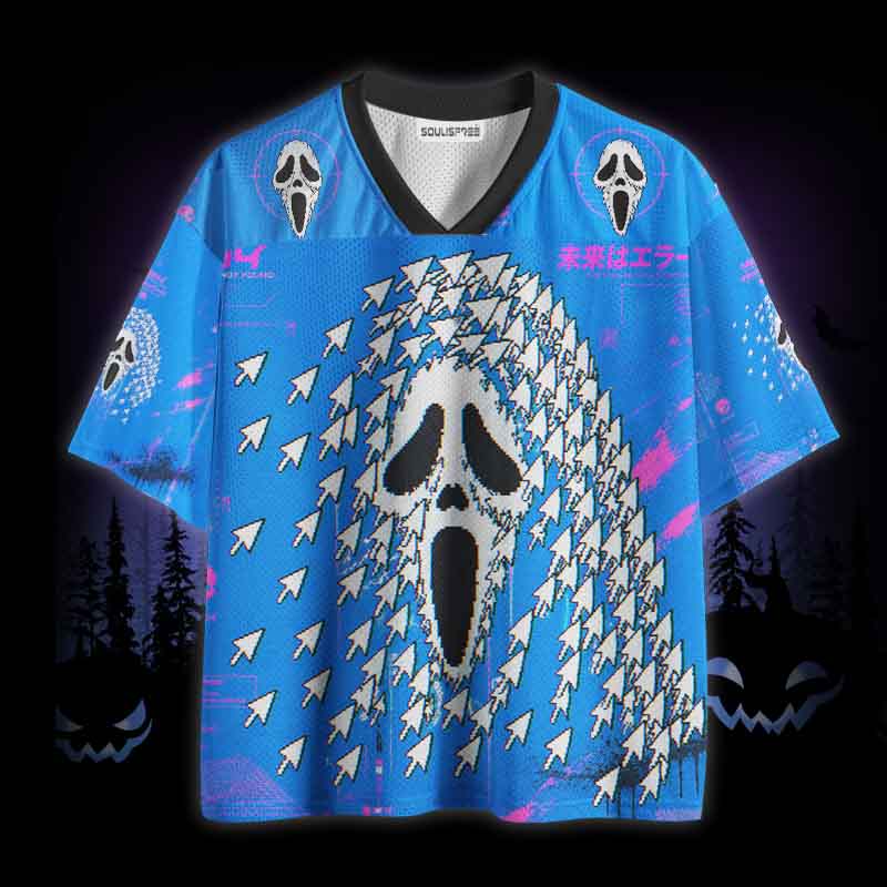 Soulisfree Cursor Scream Glitch Mesh Jersey