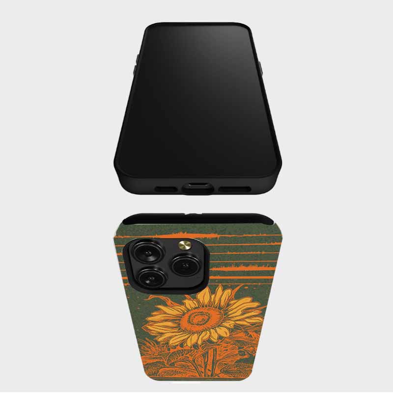 Soulisfree Vintage Woodcut Bloom Matte Phone Case