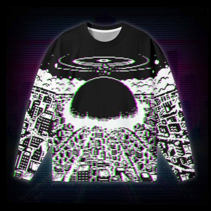 Soulisfree Pixel Explosion Long Sleeve Cotton Tee