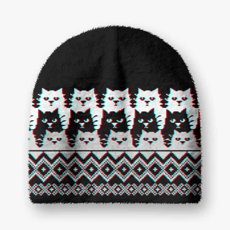 Soulisfree The Quiet Wisdom Of Cats Fuzzy Beanie