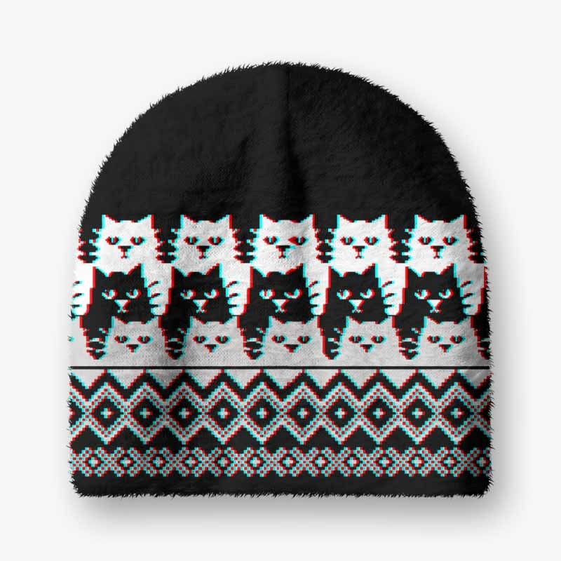 Soulisfree The Quiet Wisdom Of Cats Fuzzy Beanie