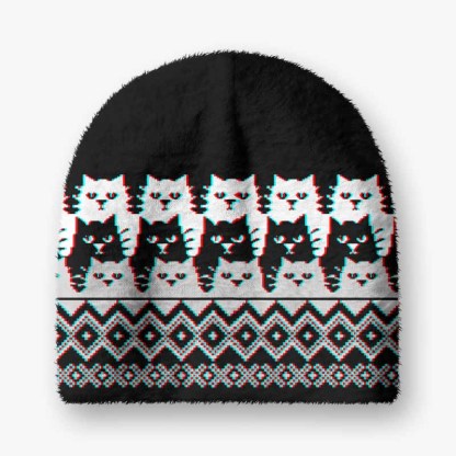 Soulisfree The Quiet Wisdom Of Cats Fuzzy Beanie