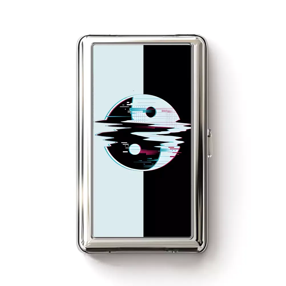 Soulisfree Yin Yang symbol Metal Pocket Case