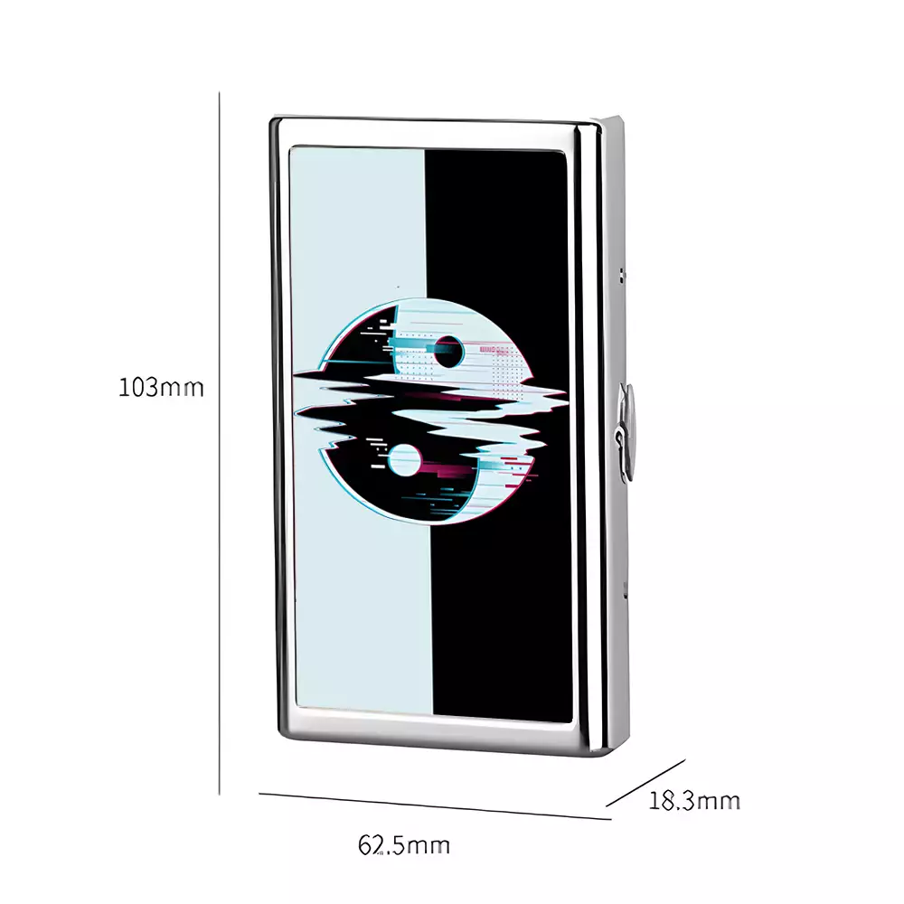 Soulisfree Yin Yang symbol Metal Pocket Case