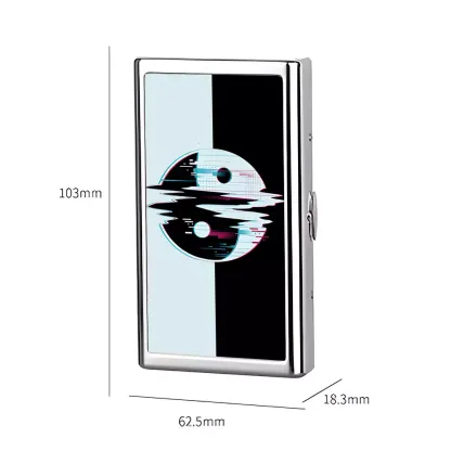 Soulisfree Yin Yang symbol Metal Pocket Case