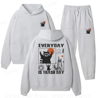 Everyday Is Trash Day Fleece Hoodie Set