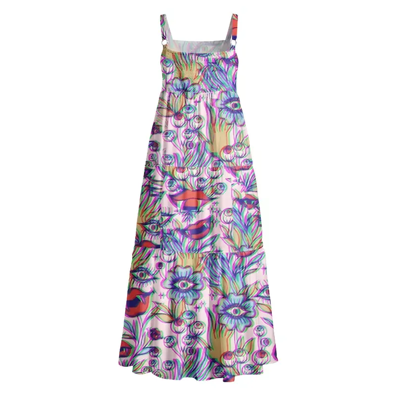 Soulisfree Chromatic Secret Garden Gaze Boho Maxi Dress