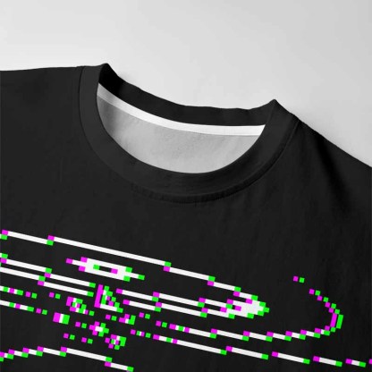 Soulisfree Pixel Explosion Long Sleeve Cotton Tee