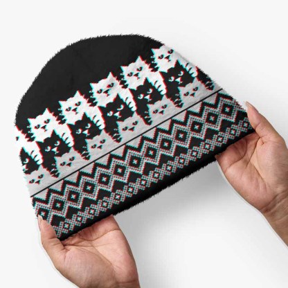 Soulisfree The Quiet Wisdom Of Cats Fuzzy Beanie