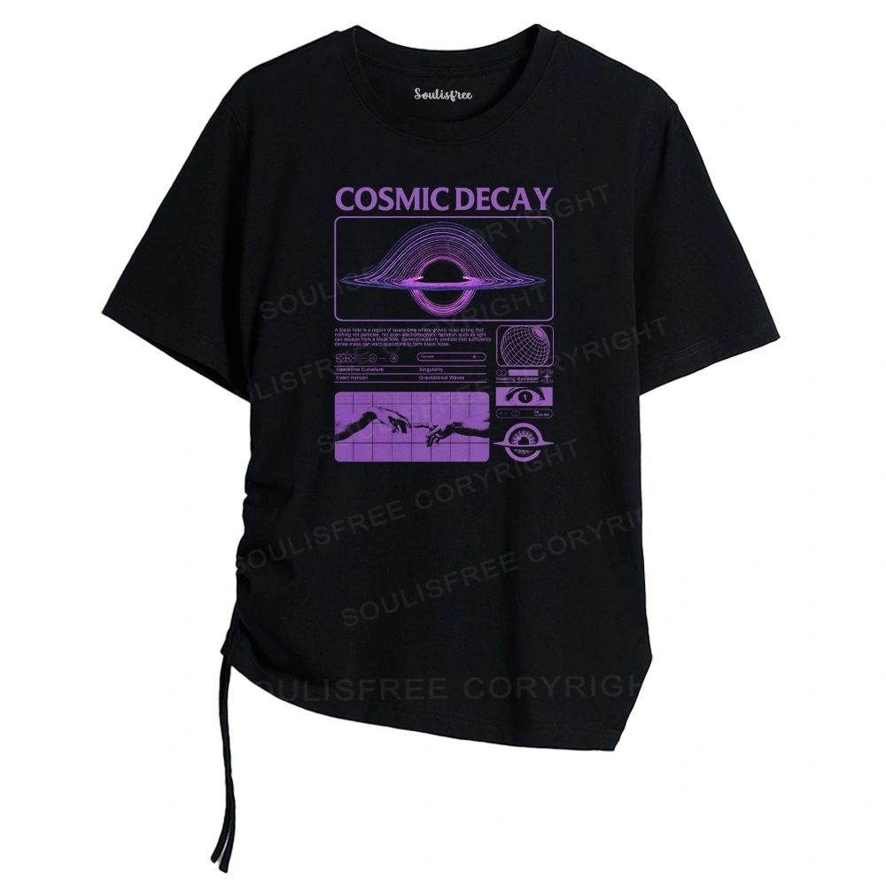 The Eternal Disappearance Asymmetrical Top With Side Drawstring