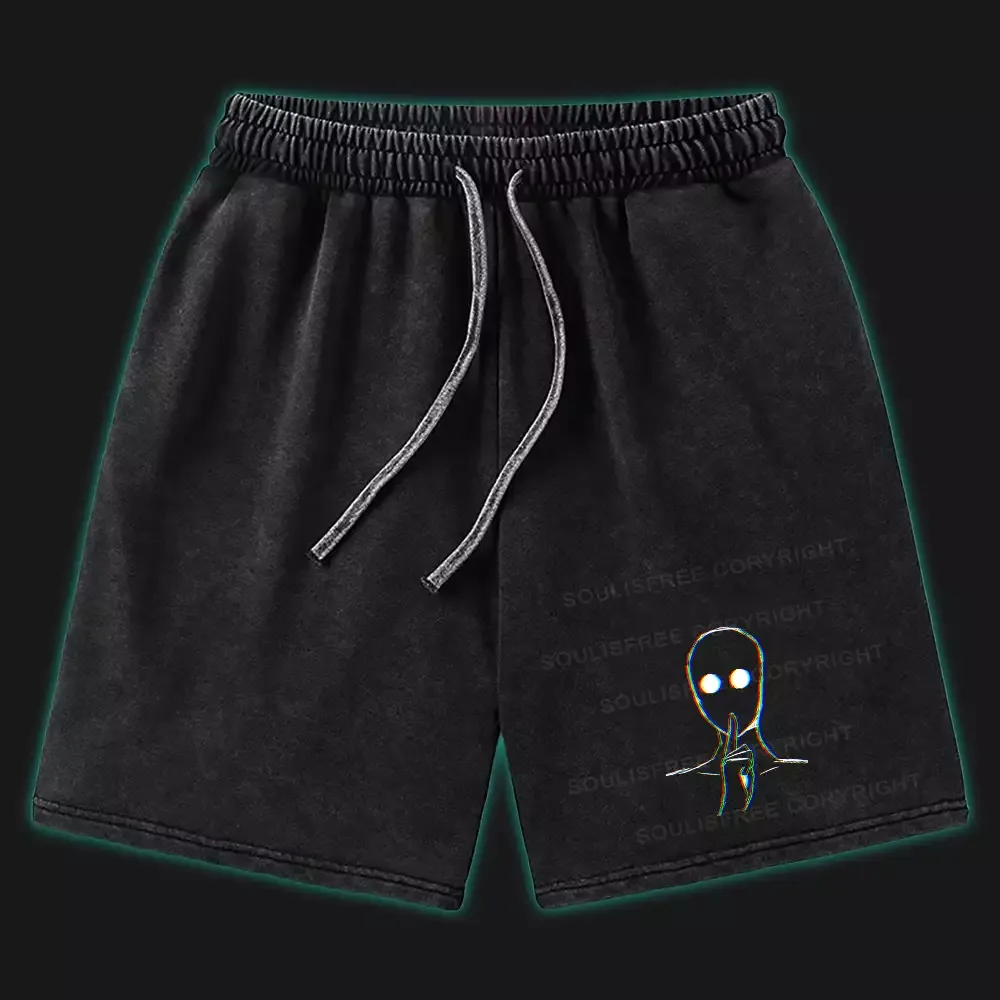 Designed Reminder Of Strangers Washed Shorts