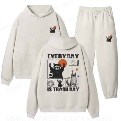 Everyday Is Trash Day Fleece Hoodie Set