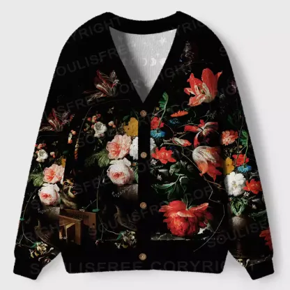 Dark Bouquet Cardigan Sweaters