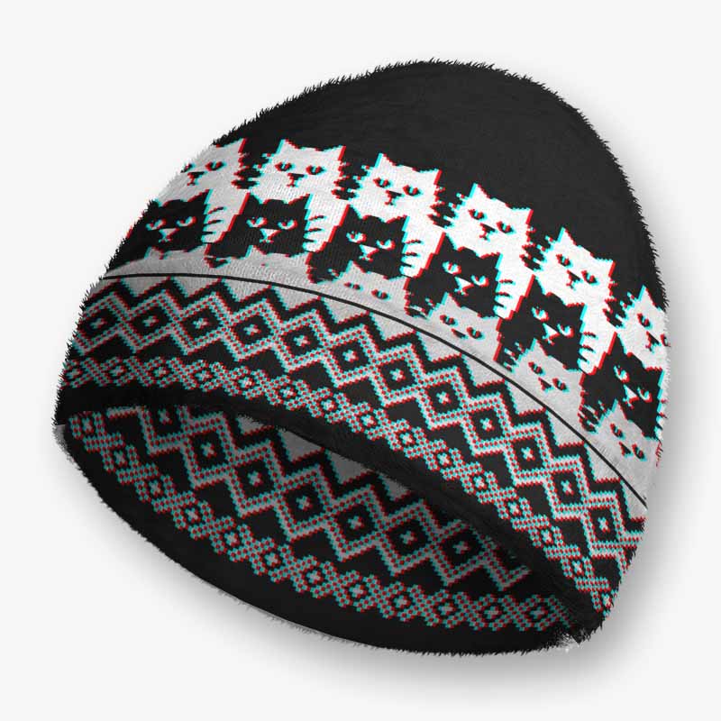Soulisfree The Quiet Wisdom Of Cats Fuzzy Beanie