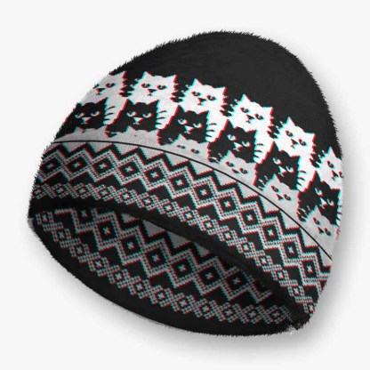 Soulisfree The Quiet Wisdom Of Cats Fuzzy Beanie
