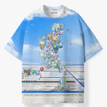Soulisfree DIGITAL SELF ECO‑PERF Graphic Tee