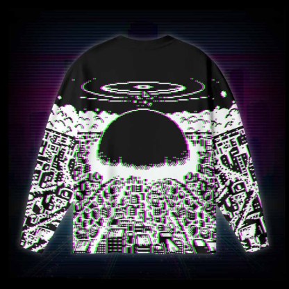 Soulisfree Pixel Explosion Long Sleeve Cotton Tee