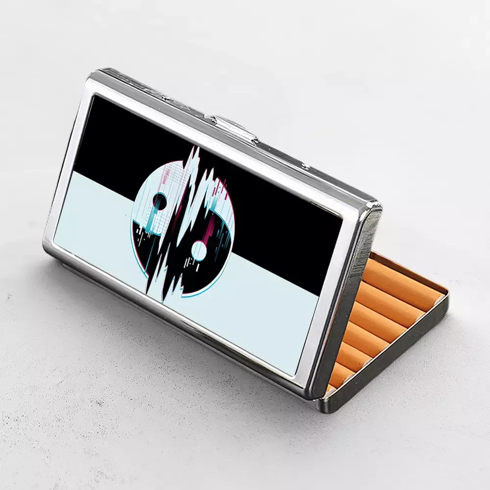 Soulisfree Yin Yang symbol Metal Pocket Case