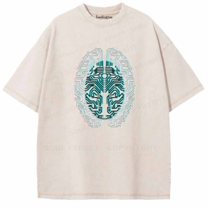 Soulisfree  Digital Neural Soul Washed Tee