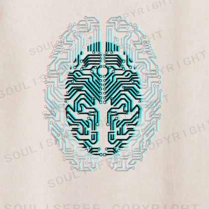 Soulisfree  Digital Neural Soul Washed Tee
